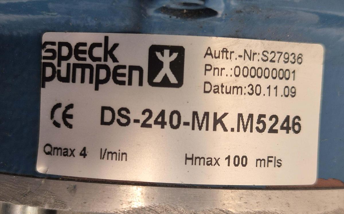Gebraucht Speck Pumpen DS-240-MK-M5246