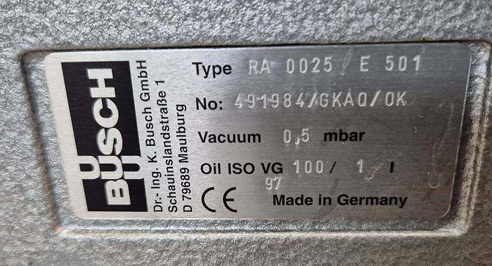 Gebraucht Drehschieber-Vakuumpumpe - Busch RA 0025 E 501