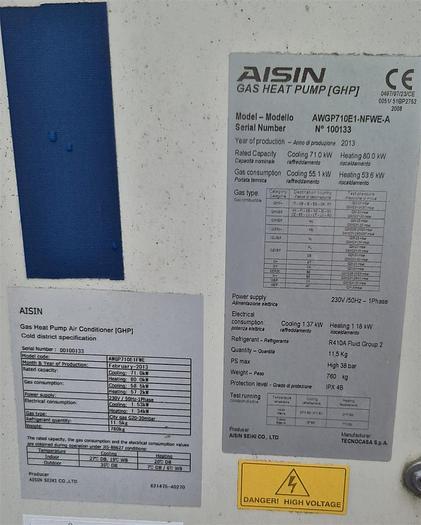 Gebraucht Aisin Gaswärmepumpe AWGP560E1-NFWE