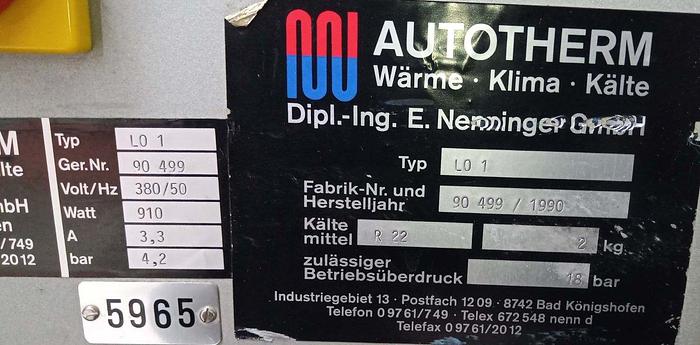 Gebraucht AUTOTHERM LO1 Luftgekühlter Kühler Temperiergerät - LO 1