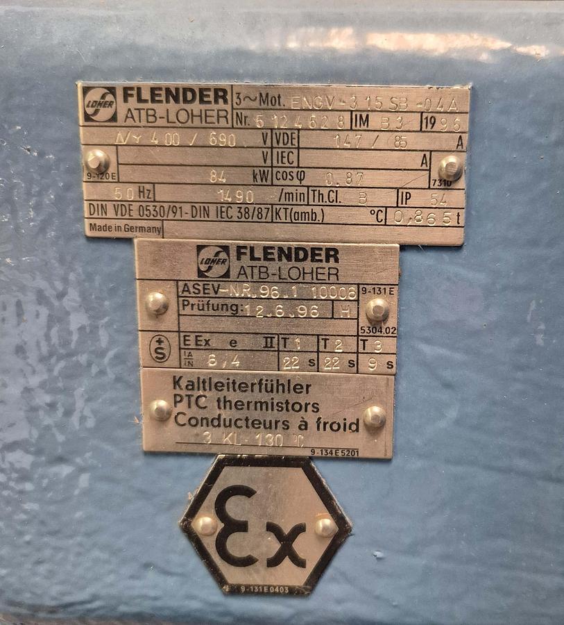 Überholt Loher Fussmotor EX / ENGv-315SB-04A