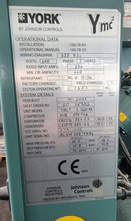 Gebraucht YORK YMC² Magnetic Centrifugal Chiller