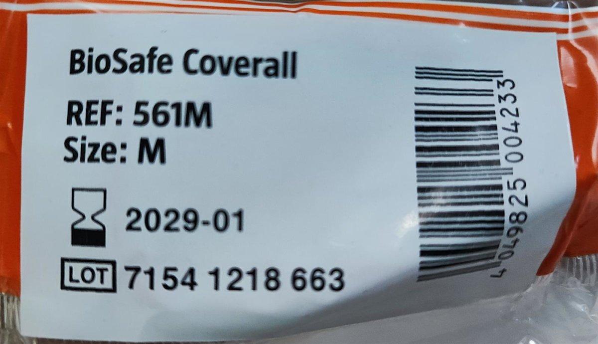 Biosafe Coverall Schutzoverall CAT 3 Gr.M