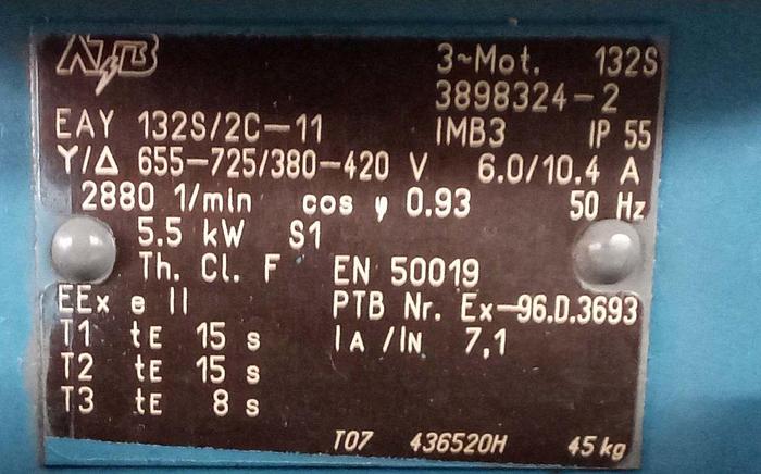 Gebraucht ATB Fußmotor EAY132S/2C-11 5,5 KW