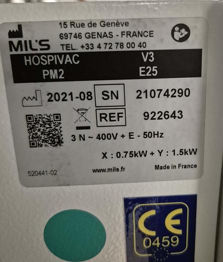 Gebraucht 2021 MIL'S / briwatec Hospivac V3 Vakuumsystem mit 500L-Tank und Bakterien-Doppelfilter G30390, gebraucht, sofort verfügbar