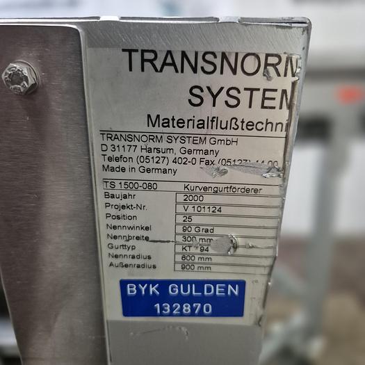 Gebraucht 2000 Transnorm System GmbH TS 1500-080 (Kurvengurtförderer)