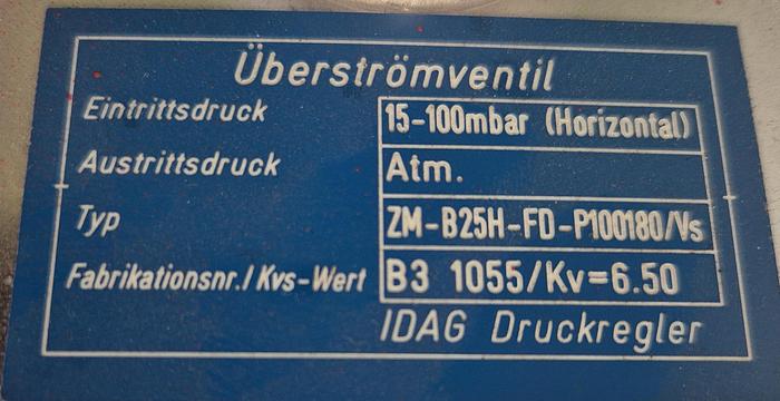 Gebraucht IDAG Druckregler Überströmventil Typ ZM-B25H-FD-P100180/V