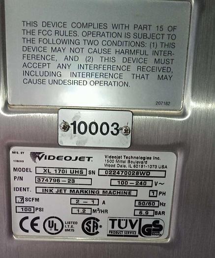 Gebraucht VideoJet Excel Serie 100 Tinten-Jet-Coder-Drucker XL170i UHF