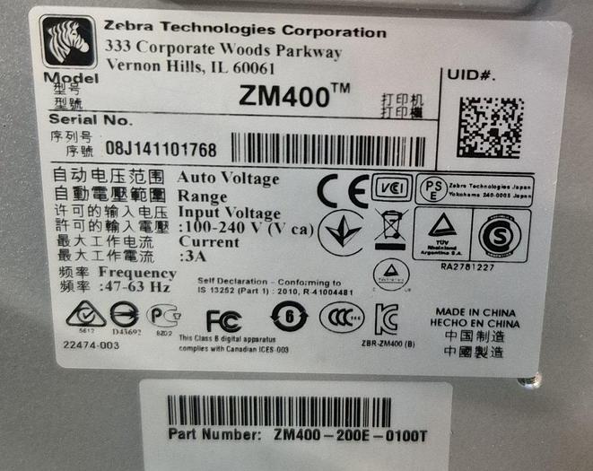 Gebraucht Zebra ZM400 Etikettendrucker