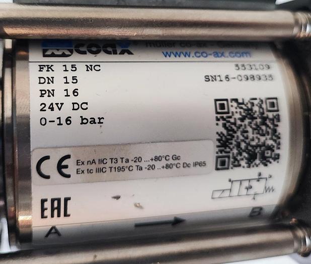 COAX, Müller co-ax 2/2 Wege coaxial direktgesteuerte Ventile FK15NC