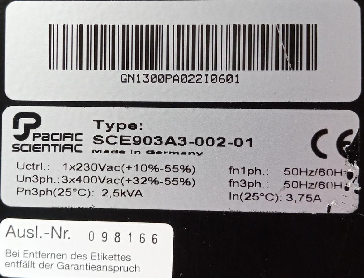 Gebraucht Pacific Scientific Servo-Antrieb Servo-Controller SCE903A3-002-01