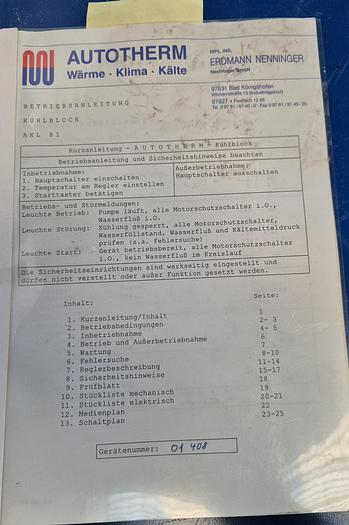 Gebraucht Autotherm Temperiergerät AKL 81