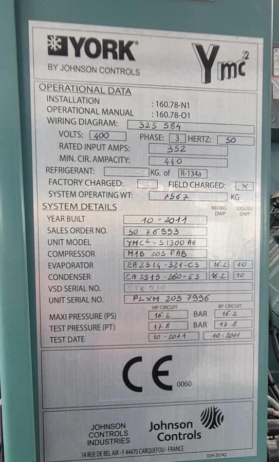 Gebraucht YORK YMC² Magnetic Centrifugal Chiller