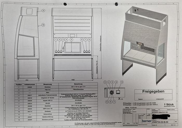 Gebraucht Berner Workstation Claire B-2 130