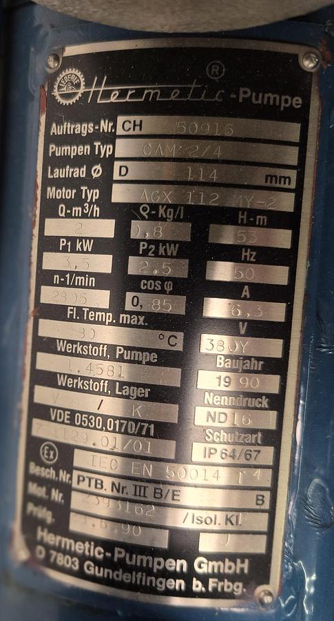 Überholt Hermetic Pumpe