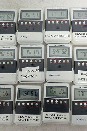 Used Lot of 18 Fisher Scientific 11-661-13 Traceable Digital Hygrometers Thermometers