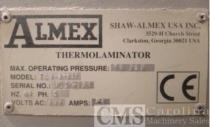 Used Shaw-Almex Thermolaminator TL-4-48EL