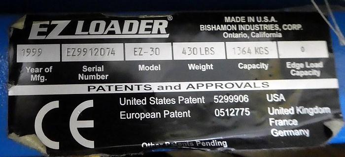 Used BISHAMON EZ LOADER MODEL EZ-30 3,000 LB. LOADER