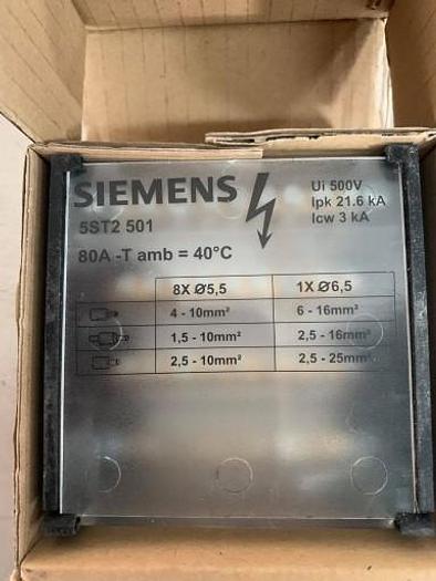SIEMENS 5ST2501 DISTRIBUTION BLOCK 4P,80A,500V