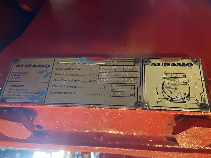 Used 52" BOLZONI-AURAMO PAPER ROLL CLAMP RA-300