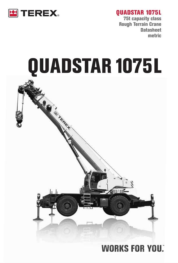 Used Terex 75 ton Rough Terrain Crane
