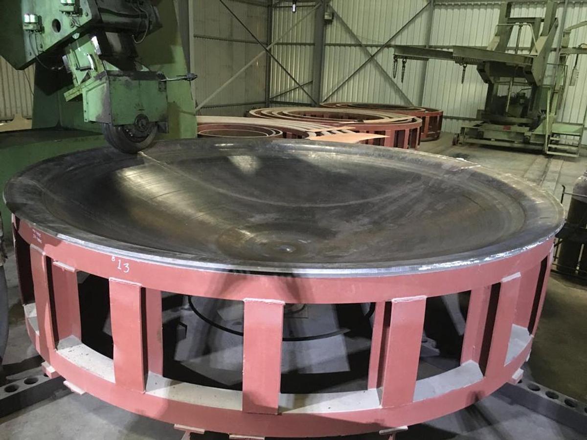 Used Schleifstein Dished End Forming Press/Flanging Machine