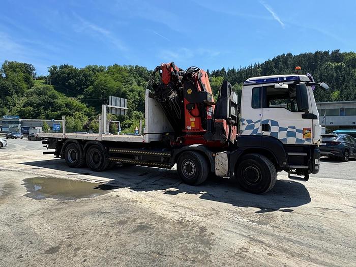 Used MAN TGS41.440 ton 8 x 4 Truck with Palfinger Model 100.000 Hydraulic Crane