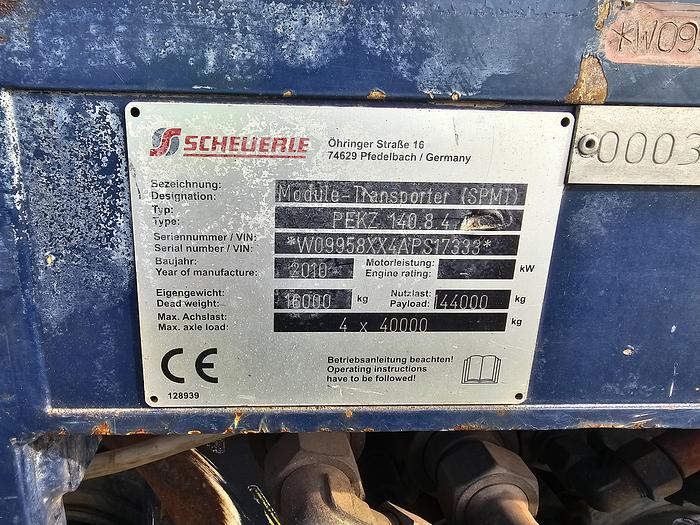 Used SCHEURLE SPMTs, 28 axle lines, 2 x PPUs