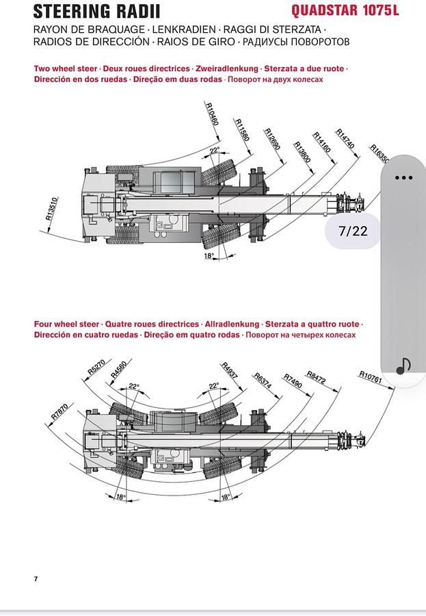 Used Terex 75 ton Rough Terrain Crane