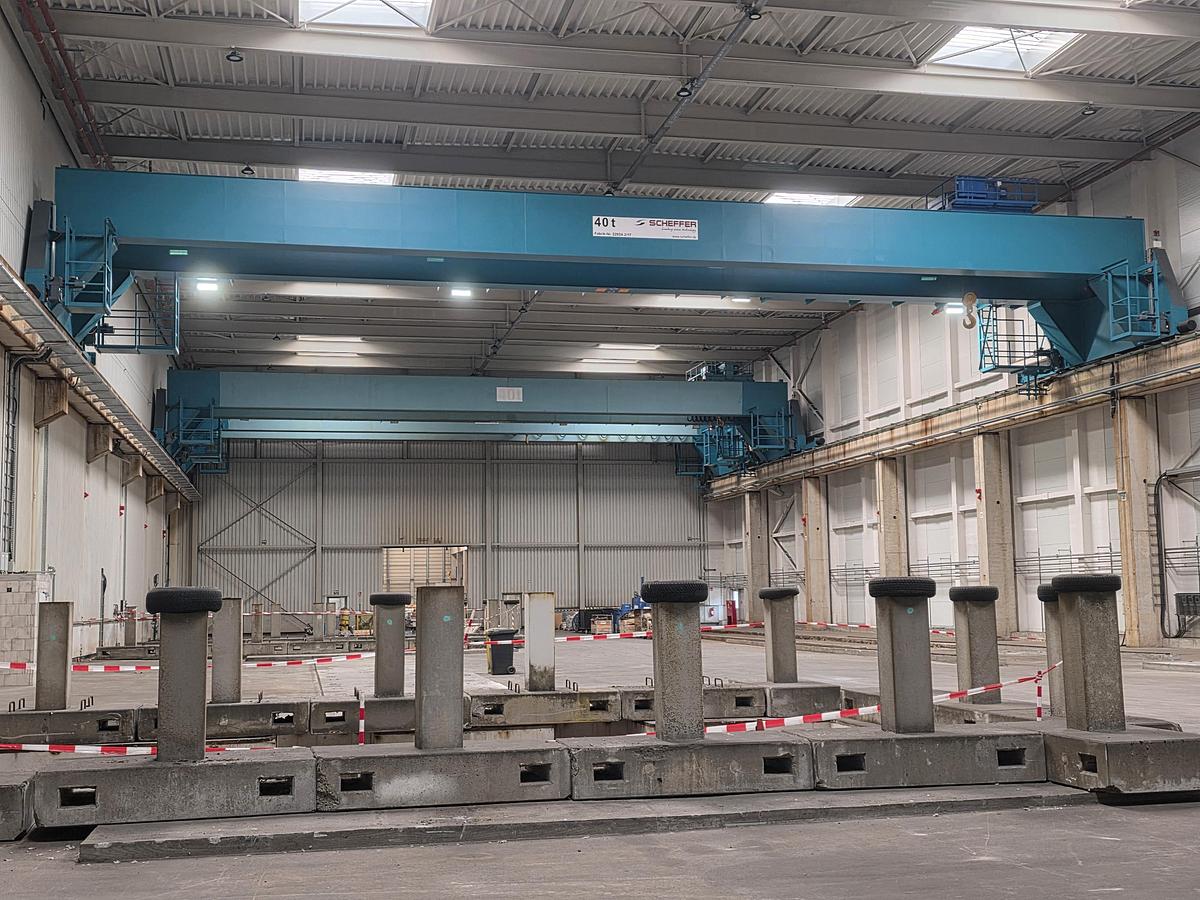 Used 2 x 40 tonne Abus/Schaeffer Overhead Bridge/Travelling Cranes
