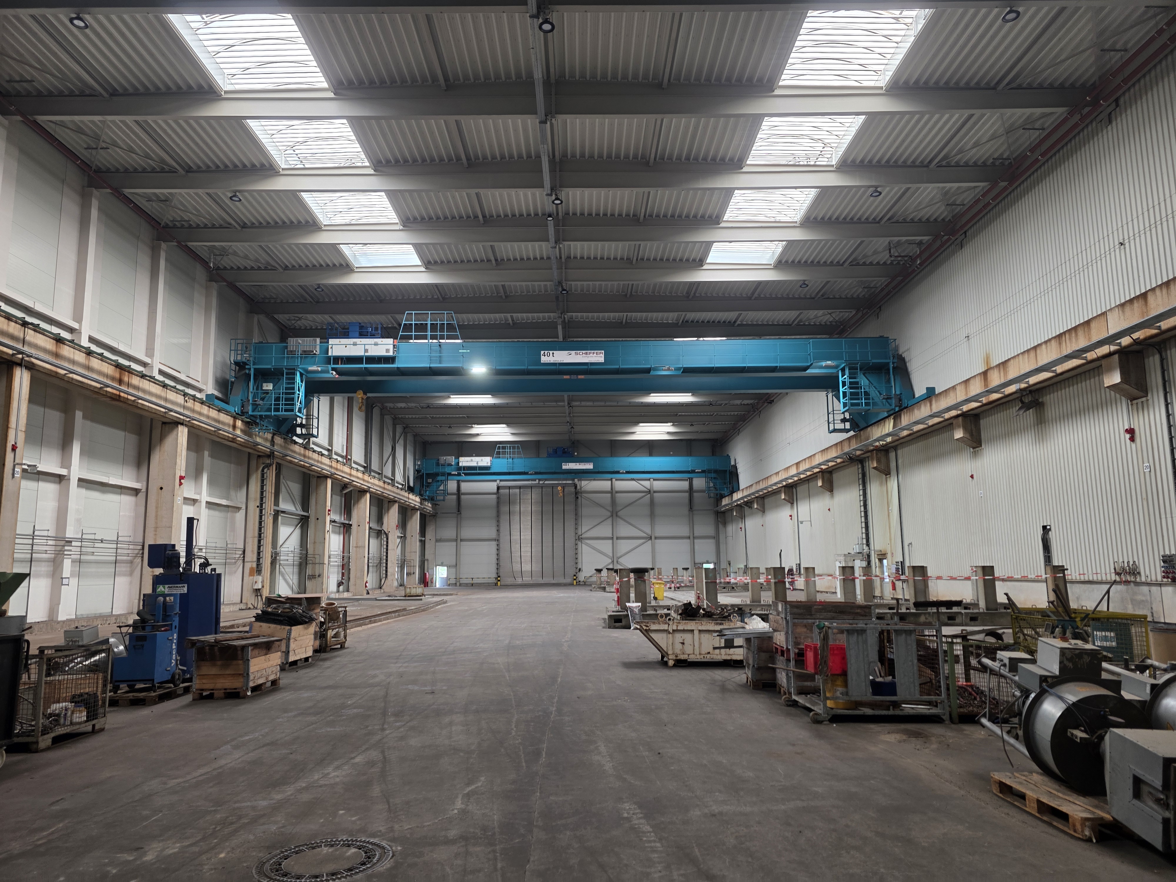 Used 2 x 40 tonne Abus/Schaeffer Overhead Bridge/Travelling Cranes