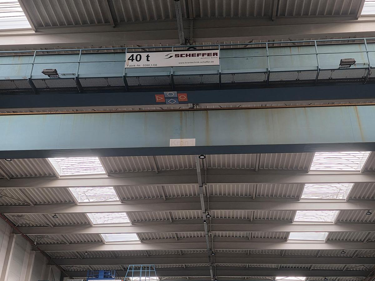 Used 2 x 40 tonne Abus/Schaeffer Overhead Bridge/Travelling Cranes
