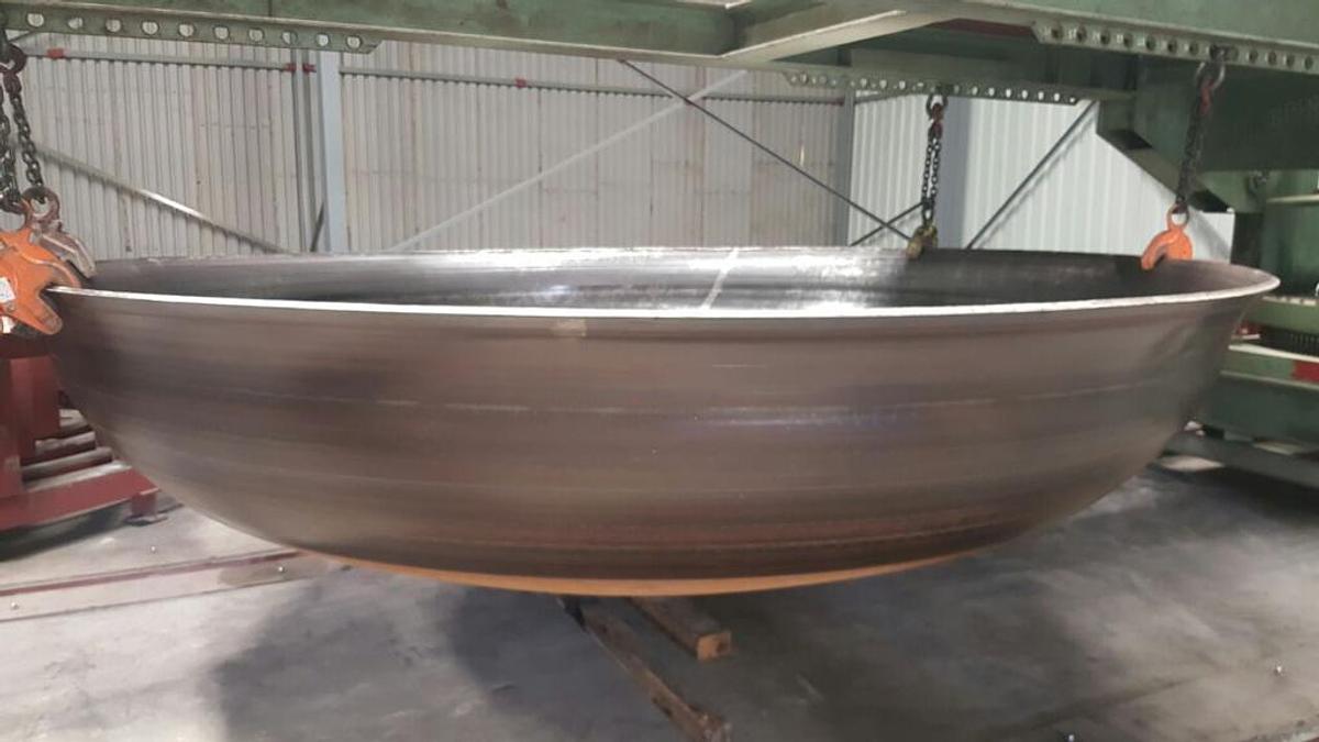 Used Schleifstein Dished End Forming Press/Flanging Machine