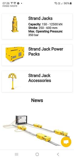 Used Enerpac Strand Jacks, 350/850 Tonne capacity