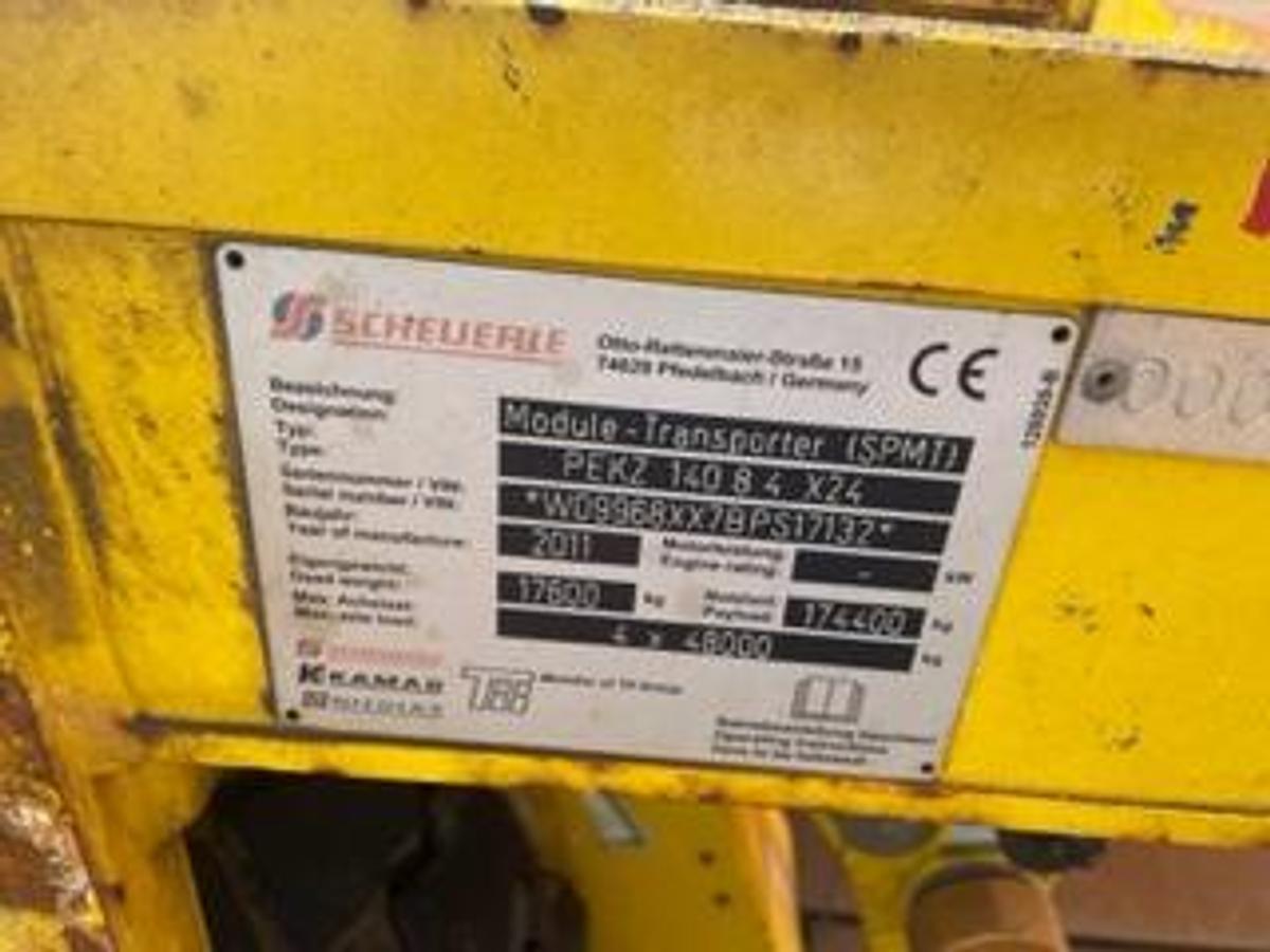 Used Scheurle SPMT Model PEKZ Generation 4, 48 ton Axles