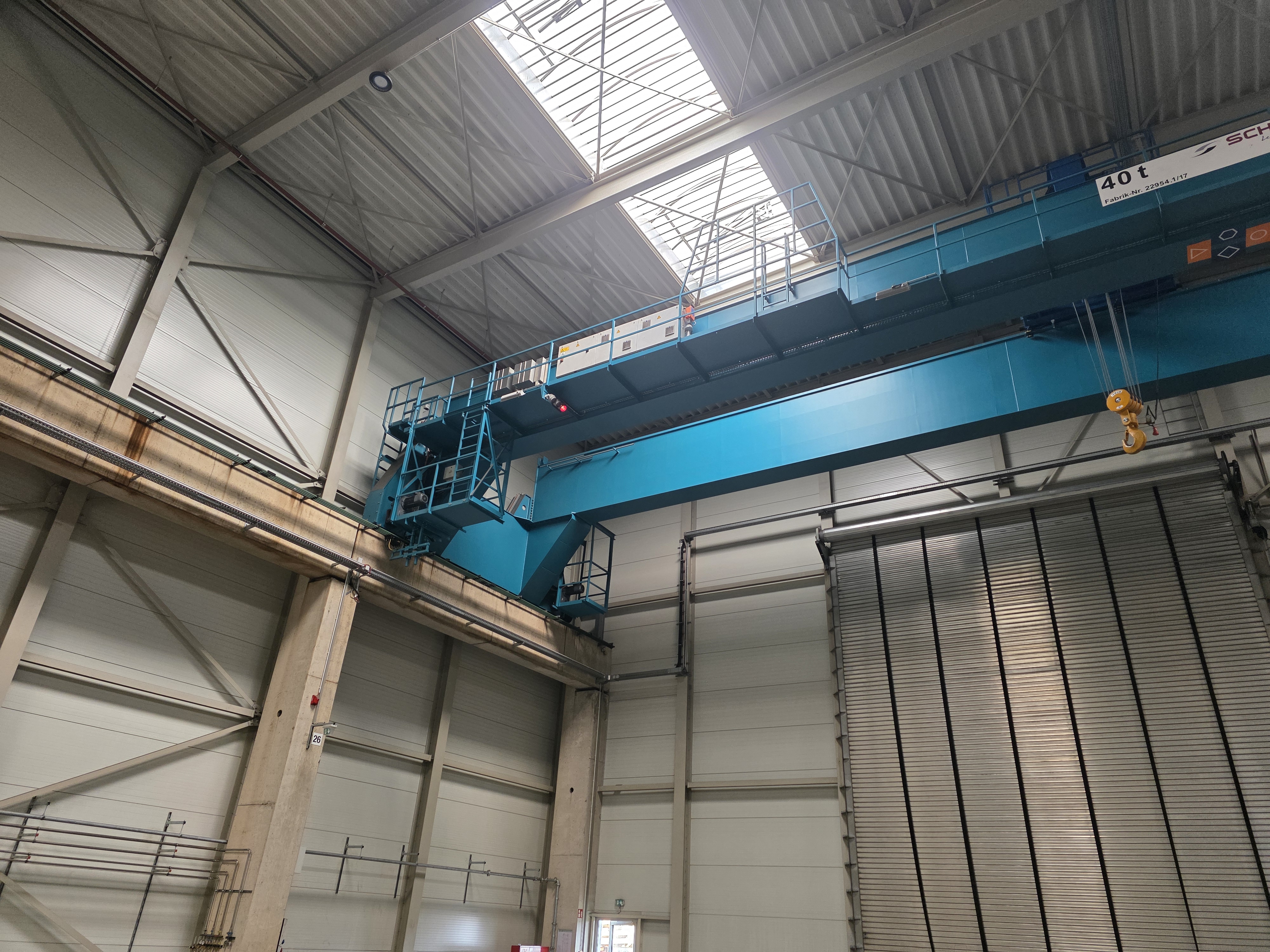Used 2 x 40 tonne Abus/Schaeffer Overhead Bridge/Travelling Cranes