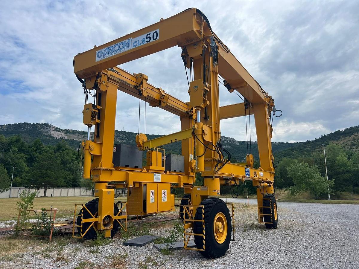 Used ASCOM 50 ton Capacity Rubber Tyre Gantry