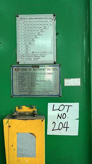 Used 1500 Tonne Hydraulic Portal Frame Press