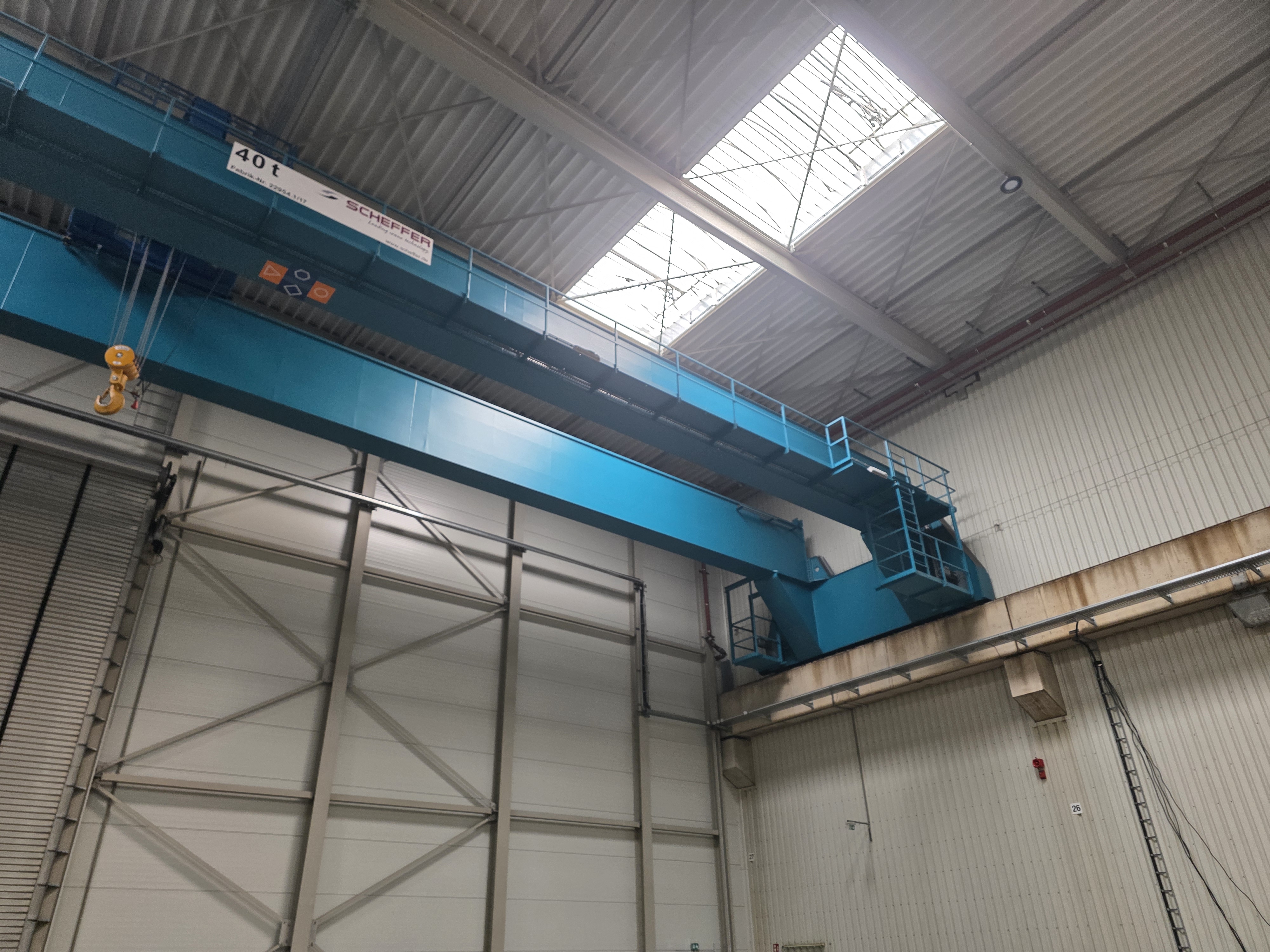 Used 2 x 40 tonne Abus/Schaeffer Overhead Bridge/Travelling Cranes