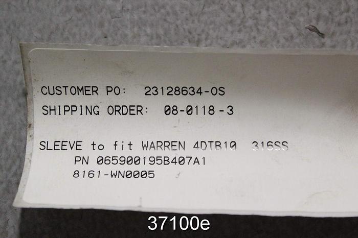 Unused Warren 4DTB10 Pump Shaft Sleeve, 65900195 #37100