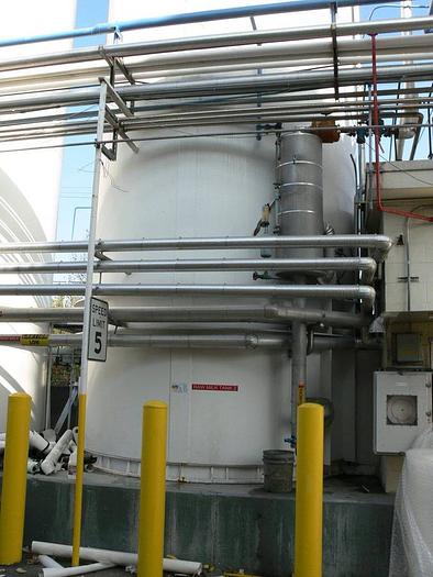 Used 40000 Gallon Stainless Steel Jacketed Tank w/ Agitator Spray Ball