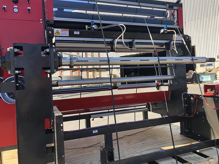Used 60" ROSENTHAL DUPLEX SLITTER REWINDER 18" REWIND DIAMETERS MFG. 2016
