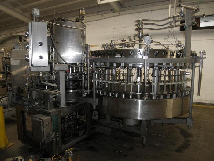 Used Filler, Bottle, 52-Head, Rotary, PET, Capper, Crown, #C741754