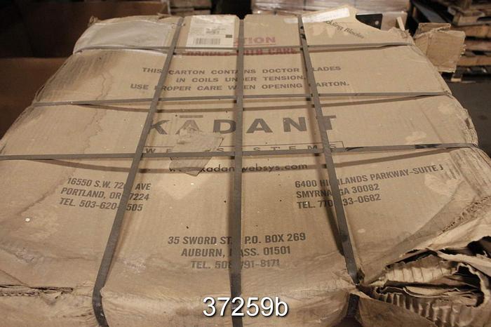 Used Kadant Doctor Blade, KF Steelflex .05x3x124 #37259