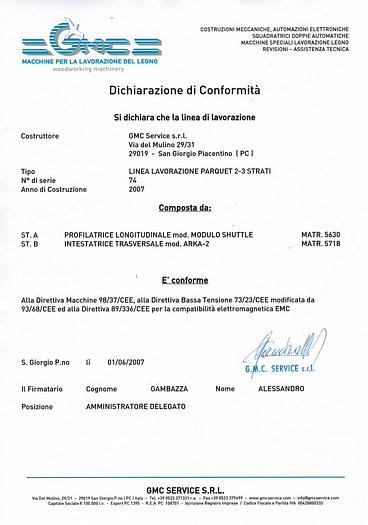 Used wood machine parquet produzione parquet  GMC machine