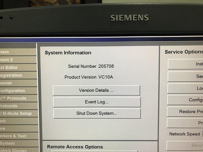 Used Siemens Acuson S1000 Ultraschallsystem mit 5 Sonden, Mitsubishi Drucker P95