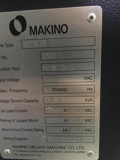 2019 Makino A71 NX