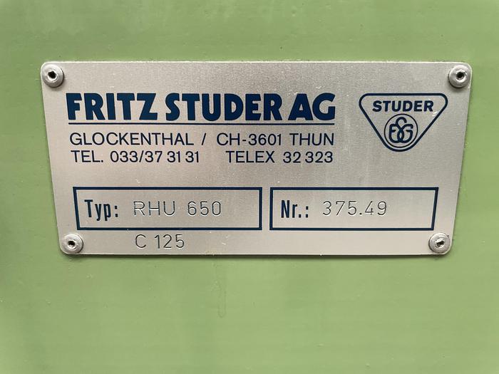 Gebruikt Studer RHU-650 (Gereserveerd)
