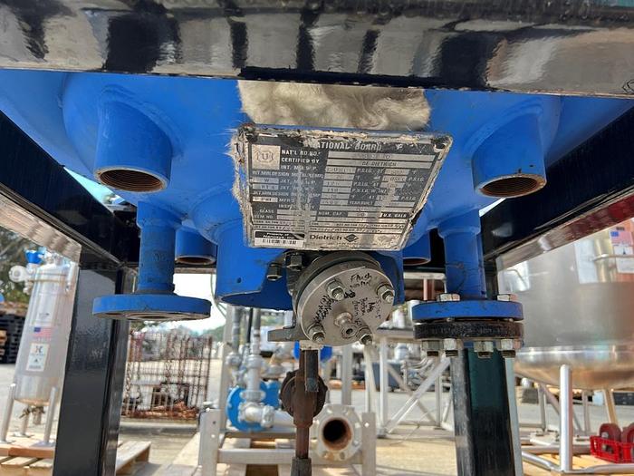 Used Reactor, 50 Gallon, Glass Lined, De Dietrich, 150 PSI, Jacketed, Agitation #S744748