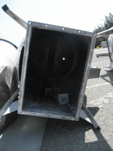 Used Bin, 175 CF, S/st, 60" X 10', Live Bin Bottom, Auger (3) #S740527